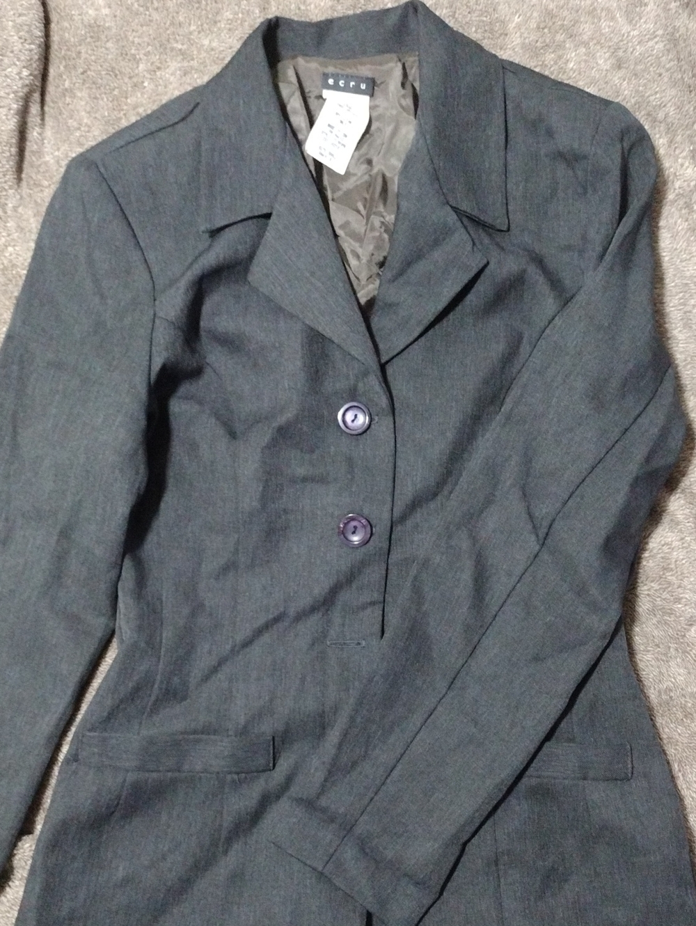 ecru Women's Charcoal Two-Button Blazer